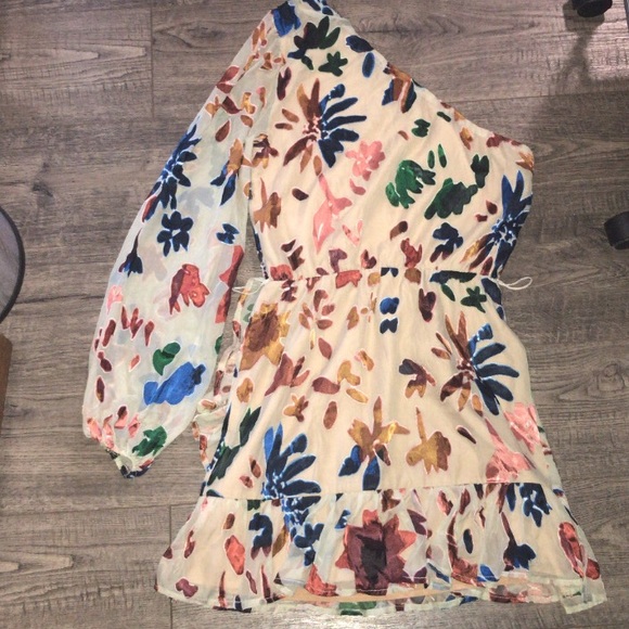 TulaRosa Ina Dress One Shoulder Burn Out - Picture 7 of 8